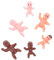 CIMAXIC 60 Stück Kleiner Figuren aus Kunststoff für Babyparty Spiel My Water Broke Zubehör Wiederverwendbar Kreative Party Andenken