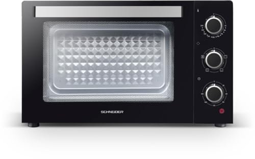 Four Électrique Posable, 45 L, 1700 W, Chaleur Tournante avec Gril, Noir SCHMW681 Schneider