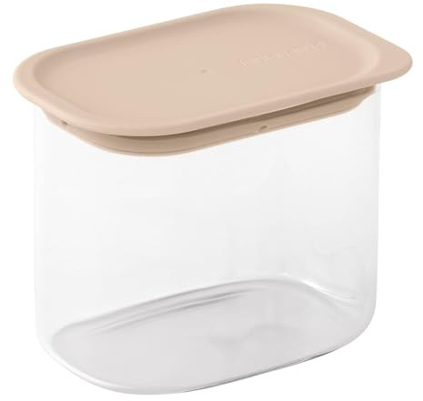 Brabantia Stapelbarer Lebensmittelbehälter 700ml mit durchsichtigem Körper und platzsparender Gestaltung, geeignet für Müsli, Snacks oder trockene Zutaten in Schränken oder auf Regalen