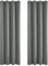 Deconovo Verdunkelungsvorhang Ösen Gardinen Kinderzimmer Blickdicht Ösenschal Winter Thermo, 214x132cm(HöhexBreite), Hellgrau, 2er Set