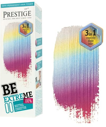 Vip's Prestige Be Extreme | Semipermanenter Haartonisierer 00 Neutral | Reines Pigment | Verleiht gefärbten oder grauen Haaren Farbe | Temporäres Ergebnis | Ammoniakfrei, Parabenfrei, PPD-frei…