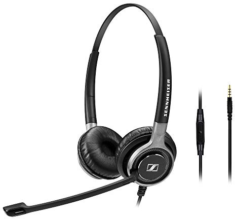 Sennheiser SC 665 (507256) - Double-Sided Business Headset | For Mobile Phone and Tablet Connection | with HD Sound & Ultra Noise-Cancelling Microphone (Black)