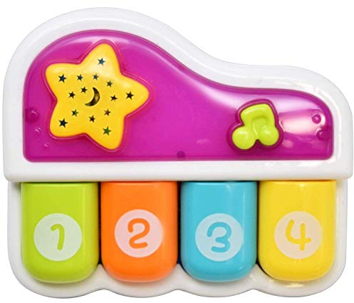 WEofferwhatYOUwant Baby Piano - Tragbares Musikspielzeug für Säuglinge und Kleinkinder - Interaktives Piano mit Lichtern, Liedern und Lernmodi - Baby Musikinstrument Reisegröße für Babys 6+ Monate