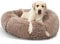 ANWA Waschbar Hundebett Große Hunde, Donut Hundebett für Mittlere/Große Hunde, Rundes Plüsch Haustierbett Hunde