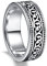Cloyo Herren Edelstahl Ring Vintage Verlobungsring Silber Schwarz Eheringe Paar mit Keltisch Knoten Größe 65(20.7)