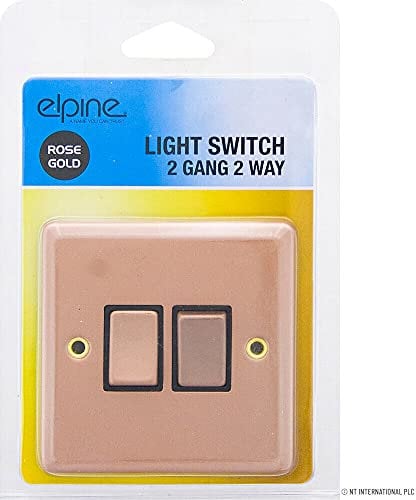 NEW ROSE GOLD SINGLE LIGHT SWITCH 2 GANG 2 WAY ON/OFF WITH FIXING SCREW HOME | BEDROOM HOME OFFICE