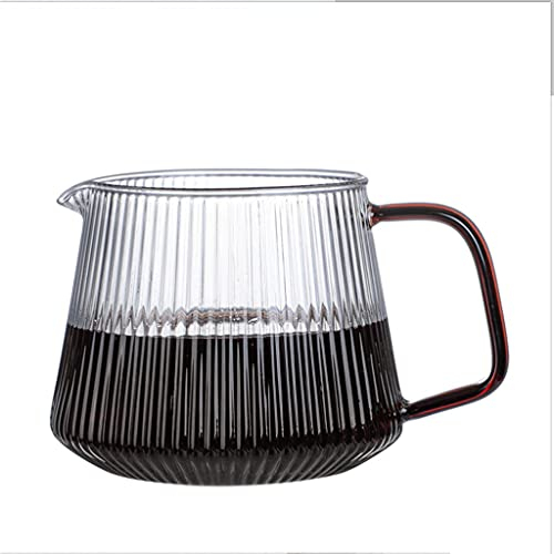 Jarras Espumantes De Leche Alto Borosilicate Leche de vidrio Jarra de espuma 12oz16.9oz Milk Frothers Clear espresso Máquina Accesorios Hecho a mano Herramientas de Barista ( Color : Clear500ml )