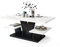 All4All Couchtisch Valerio - Wohnzimmertisch - Kaffeetisch – Tisch mit Ablagen - Esszimmertisch - Coffee Table - 110x60cm - 05- Weiß Hochglanz + Schwarz