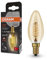 OSRAM Vintage 1906 LED-Lampe mit Gold-Tönung, 3,4W, 250lm, klassische Kerzenlampe (Classic B) mit E14-Sockel, warmweiße Lichtfarbe, spiralförmiges Filament, dimmbar, bis zu 15.000 Std; Lebensdauer