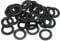 PATIKIL M20 Rubber Flat Washer, 100 Pack 20mm ID 30mm OD 2.5mm Thick Sealing Spacer Gasket Ring for Faucet Pipe Water Hose Fastener Bolt, Black