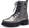 s.Oliver Damen Stiefeletten ohne Absatz zum Schnüren Vegan, Silber (Pewter), 36 EU