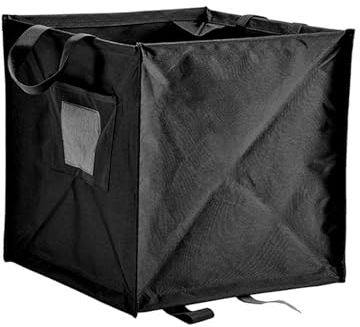 Fenteer Papelera plegable para acampada, cesto de basura plegable, papelera de reciclaje de tela Oxford resistente al agua, papelera plegable para barbacoa, negro pequeño