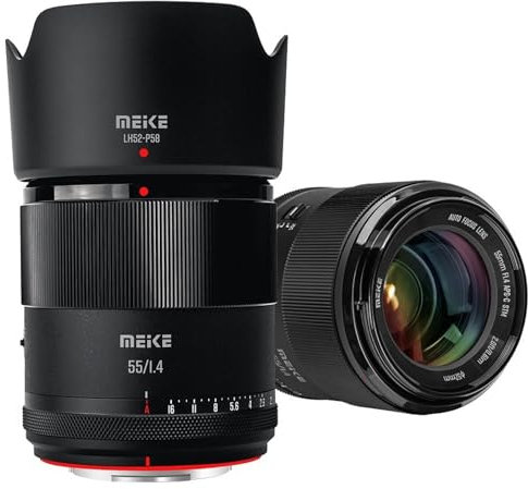 Meike 55mm f1.4 E-Mount STM APS-C Auto Focus Portrait Lens for Sony E-Mount Cameras A5000 A5100 A6000 A6100 A6300 A6400 A6600 NEX 5R 6
