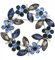 IPNSDON Broche en cristal pour femme, broche en strass guirlande colorée, broche élégante, broche rose pour femme à assortir avec manteaux et robes