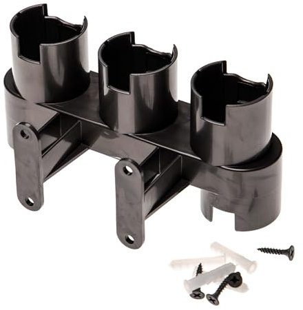 vhbw Zubehörhalter kompatibel mit Dyson V12 Detect Slim Absolute, V15 Detect Absolute Staubsauger-Zubehörteile - Wandhalterung Grau