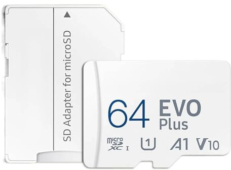 SHUAPOZ pour Micro pour SD pour Evo Plus UHS-I 64 Go 128 256 512 U3 A2 V30 TF pour Carte mémoire SDXC Appareil Photo pour téléphone DJI(64G- U3 4K)