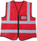 SEAFRONT Mehrfarbenreflektionsweste, Sicherheitsweste, Reflektionsweste Gestricktes Netzgewebe Material für Bauarbeiter auf der Baustelle, Gehhilfe(rot)