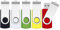 16GB 5 Pezzi Chiavetta USB 2.0 SRVR Girevole Pen Drive per archiviazione dati Unità Pennetta USB con Corda (Multicolore)