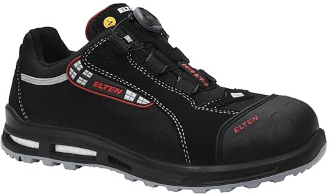 ELTEN Sicherheitsschuhe Senex XXT Pro BOA ESD S3, Damen und Herren, Textil, Kunststoffkappe (Leichter als Stahlkappe), leicht, sportlich 39, Schwarz-Rot