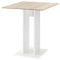 [en.casa] Küchentisch 'Lindesnes' Quadratisch 65 x 65 x 78 cm Säulentisch Esszimmertisch aus Spanplatte Speisetisch Tisch Eiche/weiß
