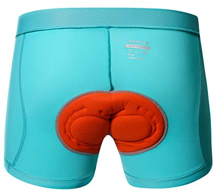 Santic Radunterhose Damen Fahrradunterhose Gepolstert Radsport Unterwäsche MTB Radhose Kurz Fahrradhose Fahrradshorts Radlerhose Blau XL