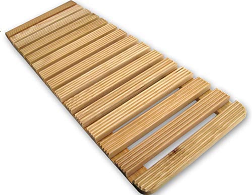 CASTELMERLINO Accesorios de Ducha, Madera de alerce, Natural, 82 x 31