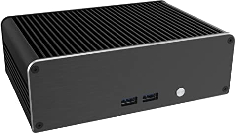 Akasa Newton CTN, Aluminium Lüfterloses Gehäuse für Intel 11th NUC Core™ i3 (Tiger Canyon), Kompaktes 1,06L, Unterstützt eine M.2 SSD und VESA Montage, A-NUC75-M1B