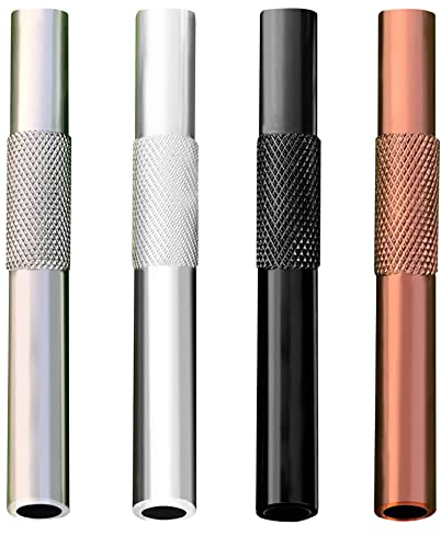 Lot de 4 tubes en métal réutilisables de qualité supérieure
