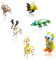 WEWAYSMILE 6 pièces Figurines en Cristal, Art Miniature Soufflé à la Main, Figurine de Collection d'animaux en Verre, Miniature Soufflée à la Main pour Décoration de Table