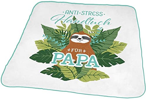 Sheepworld AG GRUSS & CO Zauberhandtuch Faultier für Papa | Baumwolle, 30 cm x 30 cm | Geschenk Vatertag | 48048