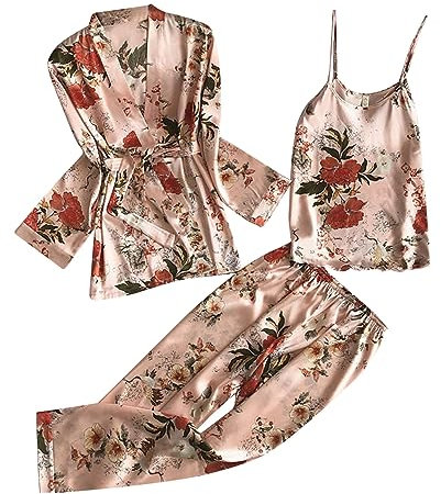 Générique Combinaisons Pyjama Polaire Hiver Chaud - Ensemble De Pyjama Trois Pièces En Dentelle Pour Femme Vêtements De Nuit Pour Dames