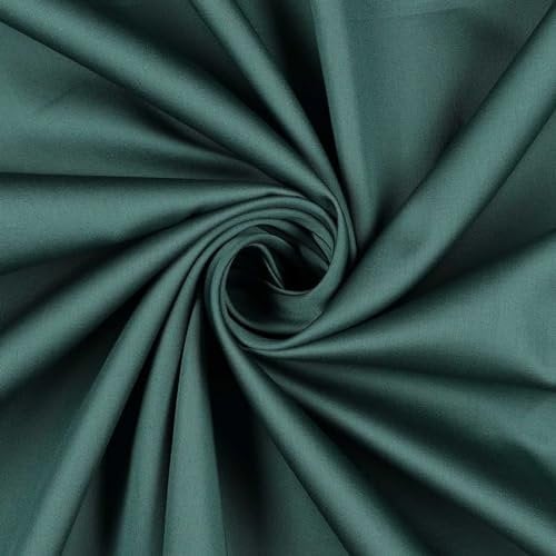 0,5m Baumwoll-Satin Baumwollstoff Satinstoff Meterware unifarben Oeko-Tex zertifiziert, Farbe:petrol