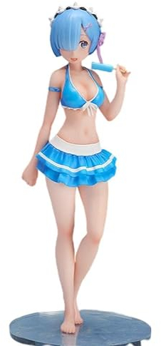 Newhope Re:Zero Rem Figur - Anime Badeanzug Charakter Modell Statue - Sammelbare PVC Desktop Dekorative Ornamente für Fans