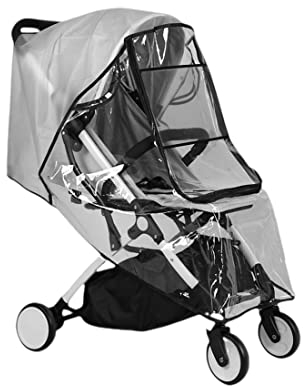 Regenschutz Kinderwagen Universal Buggy Regenschutz mit Wasserdichter Reißverschluss, großes Fenster und Wasserdichte Abdeckung für Fenster, Doppelt wasserdicht, Gute Luftzirkulation, Schadstofffrei