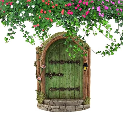 Artisanat de Porte de fée - Ornements de Jardin de Cabine de Portes de fées | Petit décor de Jardin Magique pour Elfes, fées, fée, Jardin extérieur décor à la Maison