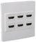 Locadence Media Outlet Wall Plate, 3840X2160 18Gbps 6 Port Keystone Wall Plate, High Definition Multimedia Interface Wall Plate for Home