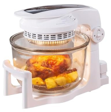 1000W Low Fat Air Fryer, Visual Air Fryer, 10 Litre Capacity, with with Time & Temperature Controls, 50-250°C Temperature Range, Simple Operation and Easy To Clean, for Roast, Fry, Toast or Crisp