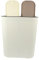 VICASKY Dual Compartment Trash Can with Lid Stylish Dry Wet Separation Waste Bin for Bathroom and Kitchen Practical Dust Bin for Home Organization Ivory White