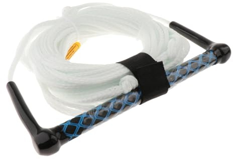 Pegciuho Wasserskiseil, Wasserskiseil mit Griff, Leichtes, Multifunktionales Wakeboardseil, 23 Meter (75 Fuß) für Ski Und Surfzubehör, Weißes Seil