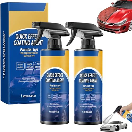 Quick Effect Coating Agent for Car,3-in-1 Efficient Coating Renewal Spray, Nano Auto Coating Agent Sprays combines Reparieren, Aufhellen und Schützen (2-PCS)
