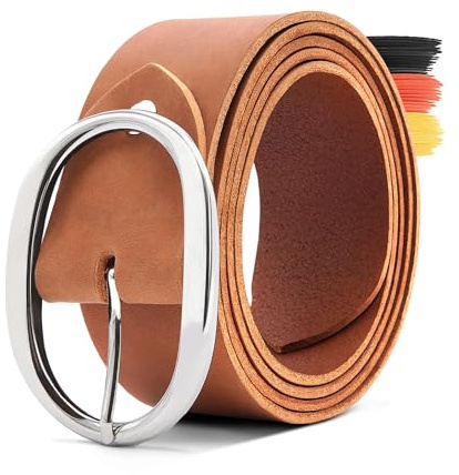 Thielemann THEWO Damen Gürtel Leder, Gürtel 4 cm breit, kürzbar, Echtleder Gürtel mit Schnalle für Jeans Hosen, Damengürtel, 85 cm, 90 cm, 95 cm, 100 cm,105 cm,110 cm,115 cm