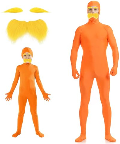 dellyy Karneval Kostüm, Lorax Kostüm, Ganzkörper Kostüm (L)