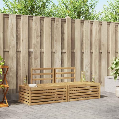 Ziaphsol Utomhusträdgårdsmöbelset 3 delar, vit av massivt akaciaträ, väderbeständig loungemodulsoffa för terrass, balkong, trädgård och pool med ryggstöd, utbyggbar, hållbar, väderbeständig