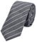 DonDon Herren Krawatte gestreift 6 cm grau