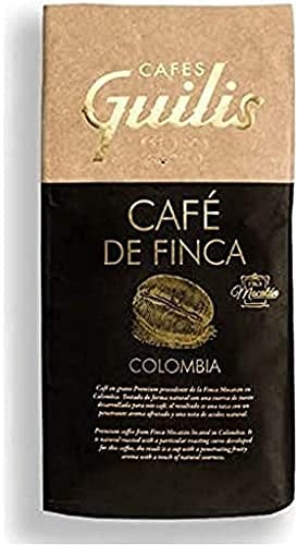 CAFES GUILIS DESDE 1928 AMANTES DEL CAFE - Café Colombiano en Grano 100% Arábica - Tueste Natural - Finca Mocatán Colombia - 1kg