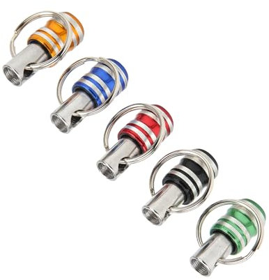 FTVOGUE 5Pcs 1/4in Keychain Screwdriver Bit Holders Aluminum Alloy Quick Release Drill Screw Adapter