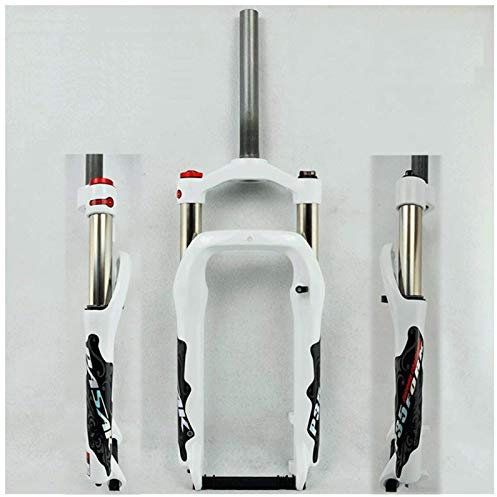 Bike Fork 20 Inch BMX Magnesium Alloy Disc Brake Bicycles Air Suspension Fork Travel 100mm 1-1/8 for 4.0 Fat Tires