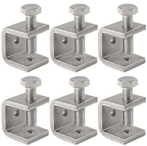 6Pcs 304 Stainless Steel Mini C Clamp - 20MM Heavy Duty G Clamp with Wide Jaw Opening