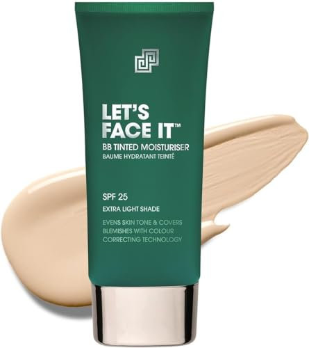 Shakeup - Getönte Feuchtigkeitscreme für Herren, SPF25, 24 Stunden Feuchtigkeitszufuhr, mattierend, einfache Anwendung, veganes Make-up, 50ml (Extra Light, 50ml)