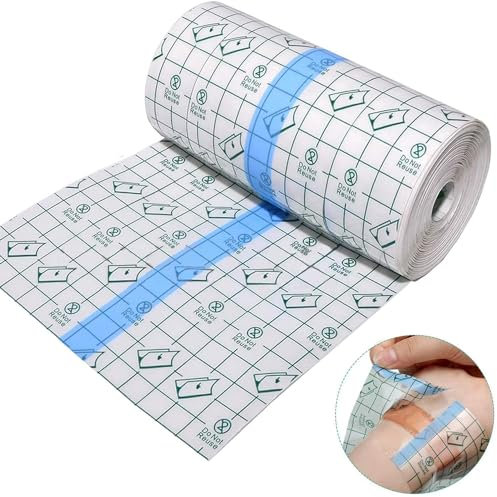 ANAMPION Tattoo Folie 15cm*10m Tattoo Pflaster Aftercare Wasserdichte Second Skin Tattoo PU Folie Tape Transparent Bandage Atmungsaktive Hautschutzauflage für Tätowierte Haut